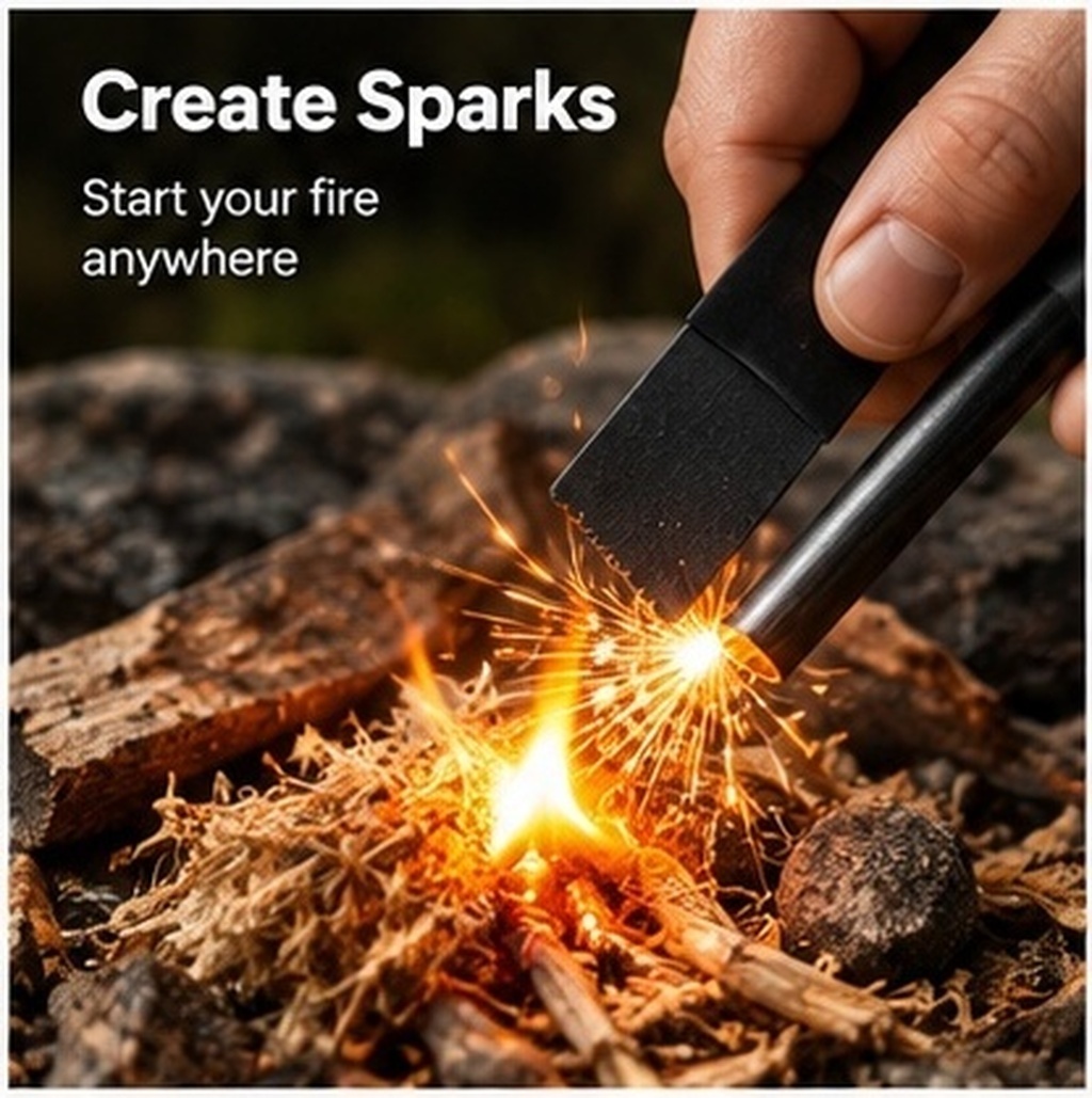 Magnesium Fire Starter - 캠핑, 등산, 야외 활동, 생존, 비상