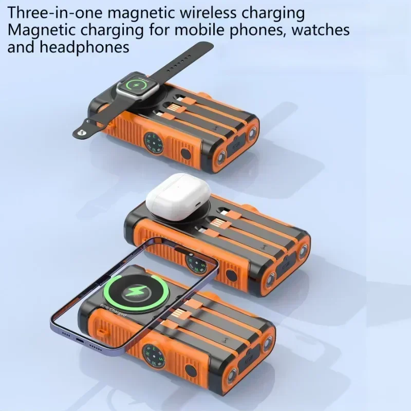 Solar Emergency Charger - 50000mAh 태양광 충전식 보조 배터리, 22.5W