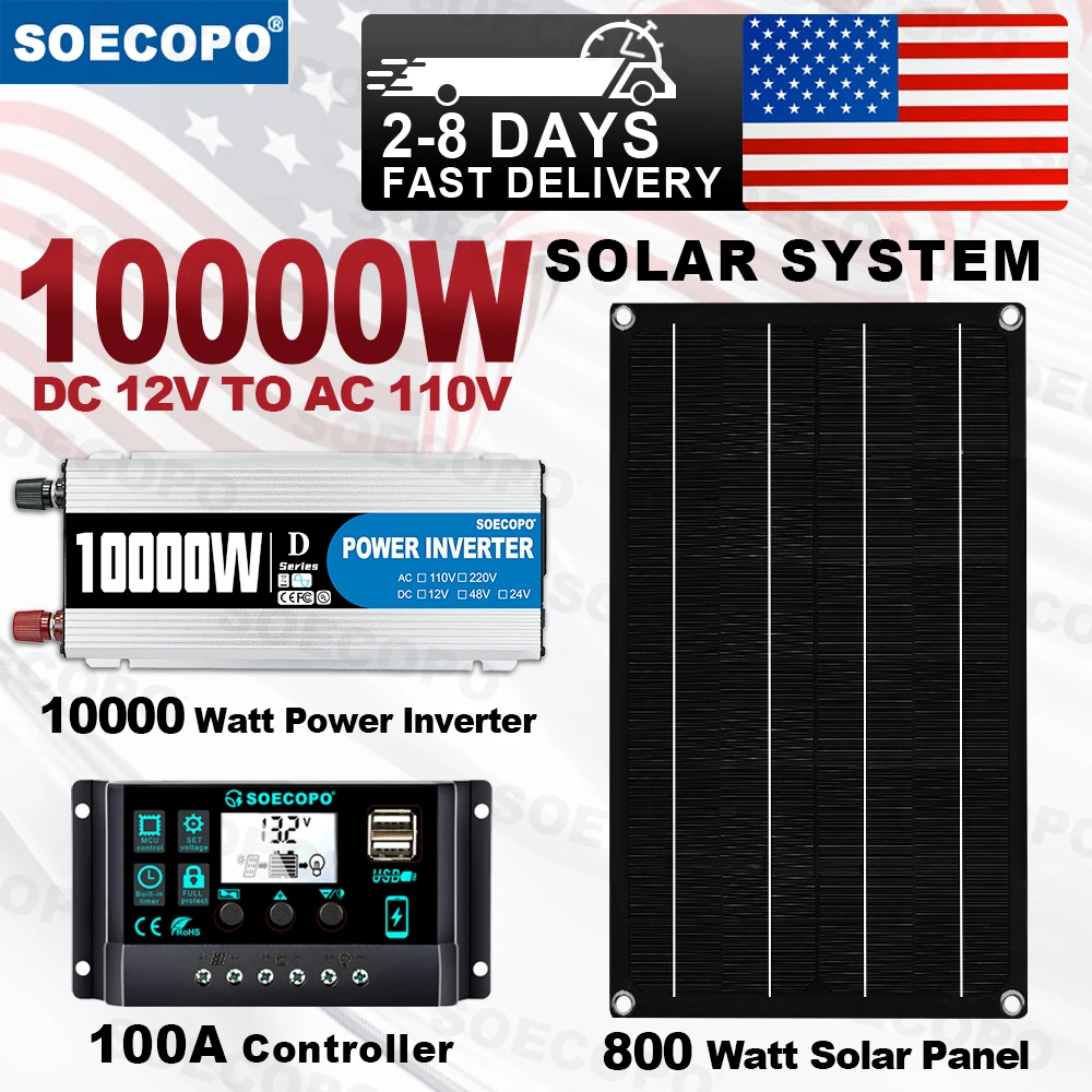SOECOPO 10000W(최대 출력), 1100W(정 - Solar Emergency Charger 리뷰 및 가격